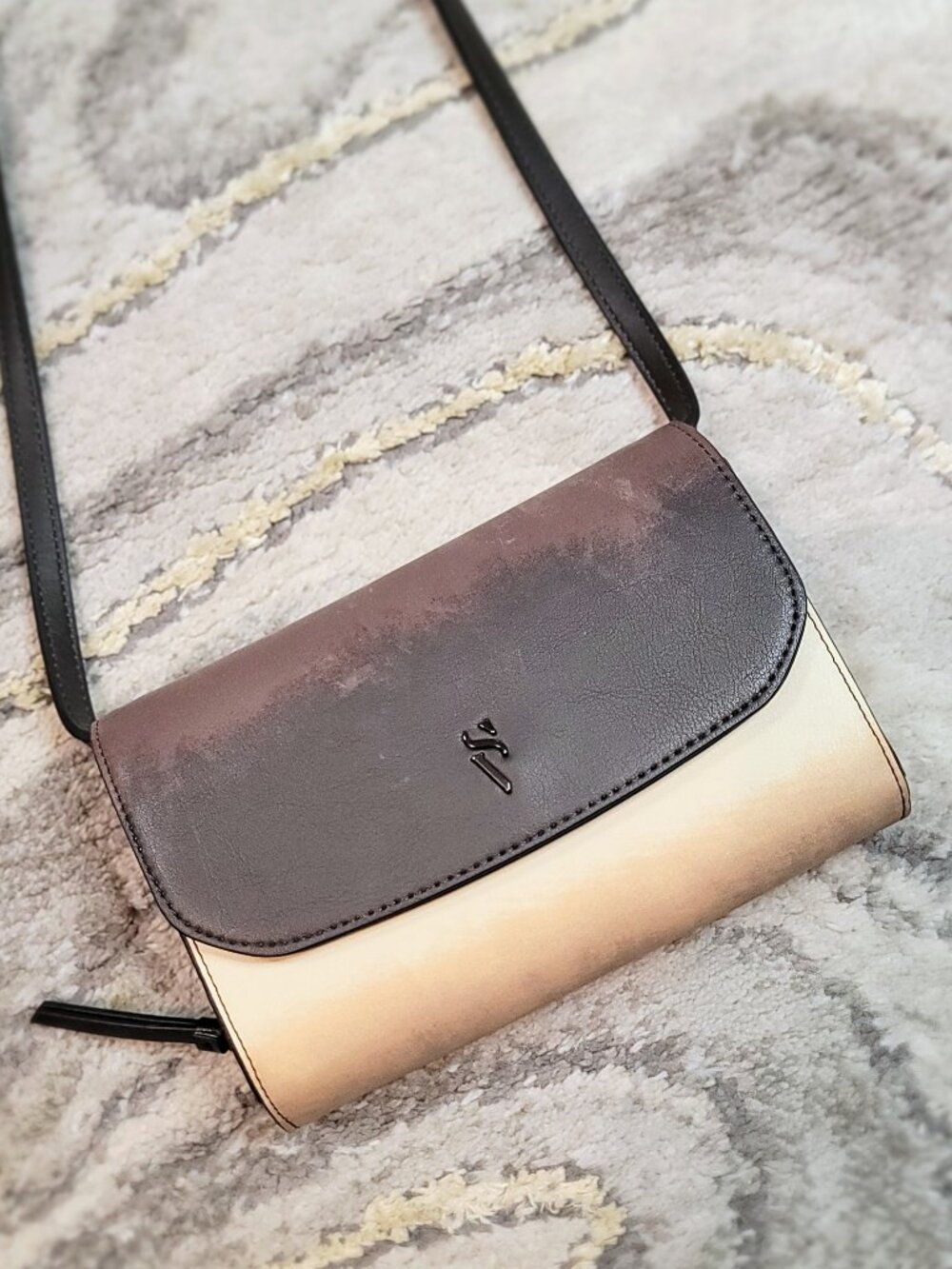Simply Vera Vera Wang Neutral Colorblock Crossbody Bag | Minimalist Modern Purse